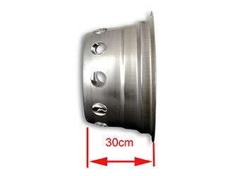 STAINLESS STEEL WHEEL COVER 9.0”X22.5” DEEPER 300MM-72204R-300MM